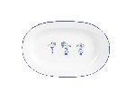 Блюдо овальное Vaso Piccolo 250 мм, кант синий, Porland DS11
