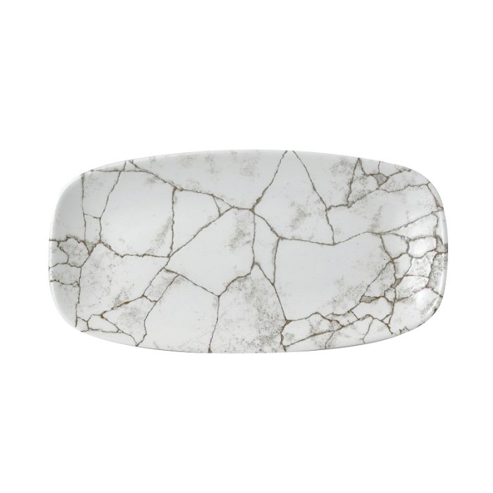 Блюдо прямоугольное CHEFS без борта Studio Prints Kintsugi 298х153мм Agate Grey Churchill KTAGXO111