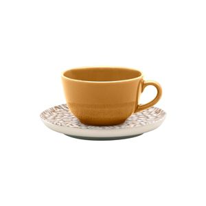 Пара чайная FLAT Shape LEOPARDITA (чашка 200 мл и блюдце 140 мм) Oxford 136338, AO04-1C04