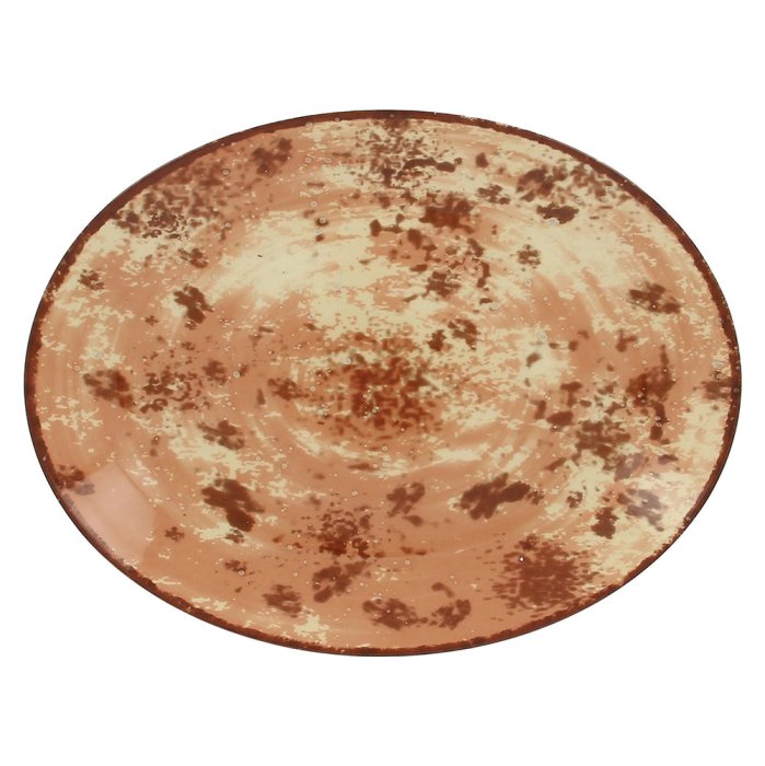 Тарелка RAK Porcelain Peppery овальная плоская 360х270 мм, красный цвет NNOP36PBR
