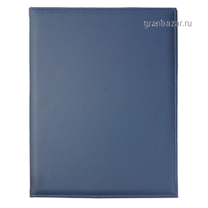 Папка-меню А4 2-х стор.; кожезам.; L=33,B=25см; синий LK 