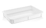 Контейнер для теста Gastroplast 600*400* 75 мм. прямой, сплошной, мороз-кий, белый полиэт./1/6/ GPHPE-75