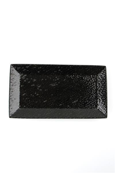 Тарелка прямоугольная BLACK MOSS фарфор, d 210 мм, h 10 мм, черный Porland 118723 BLACK MOSS