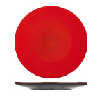 Тарелка мелкая "Кармин";керамика;D=270мм;красный,черный Dymov 69408