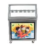 Фризер для ролл мороженого Foodatlas KCB-1Y  (контейнеры, световой короб, стол для топпингов)