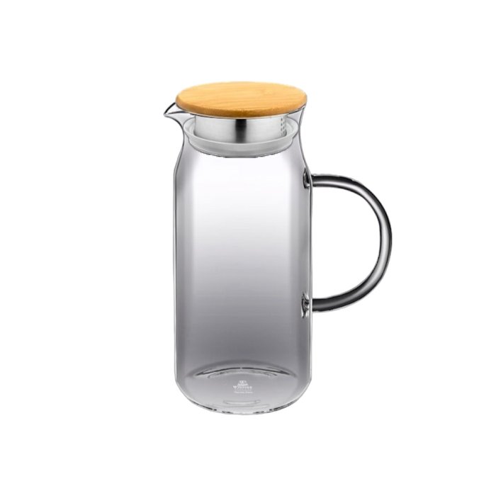 Кувшин Thermo Glass 1 л. с крышкой бамбук + сетка нерж Wilmax /1/18/ 888207