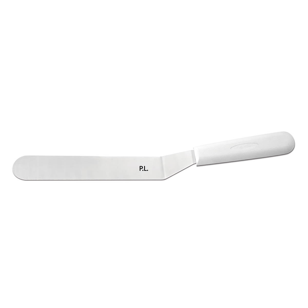 Лопатка кондитерская Proff Chef Line 155х30 мм изогнутая нерж. с пласт. ручкой черная P.L. Proff Cuisine GS-10308-200FS-BK101-RE-PL