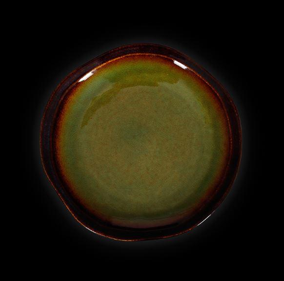 Тарелка мелкая Corone Verde d=210 мм синий+зеленый фарфор