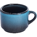 Чашка чайная; фарфор; 200мл; D=80мм, H=65мм; черный, голуб. Борисовская Керамика ФРФ88800246