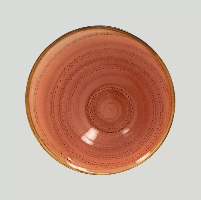 Ассиметричная тарелка Porcelain Twirl Coral 1,6 л, 290x140 мм RAK TWBUBA29CO