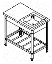 Ванна моечная ТММ МС-1/1200/600 (мойка 400х500х140)