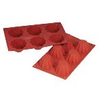 Форма силиконовая P.L. Proff Cuisine "Бриош" 6 ячеек d 80 мм, h 37 мм (300х175 мм) D-034