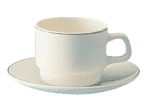 Чашка чайная «Рисепшн»; стекло; 250мл; D=85,H=65,L=115мм; слон.кость,серый Arcoroc 75381