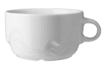 Бульон.чашка с ручкой «Мелодия»; фарфор; 320мл; H=6,L=12.5,B=10.3см; белый G.Benedikt MEL0232