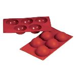 Форма силиконовая P.L. Proff Cuisine "Полусфера" 5 ячеек d 80 мм, h 40 мм (300х175 мм) D-001