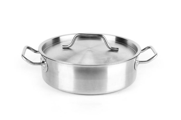 Кастрюля нерж с тройным дном 320х120 мм объем 10L с дв. ручками VIATTO 101326