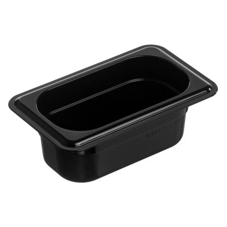 Гастроемкость 1/9 h= 65 мм. 176х108 мм. 0,5 л. поликарб. черная Gastroplast /1/54/
