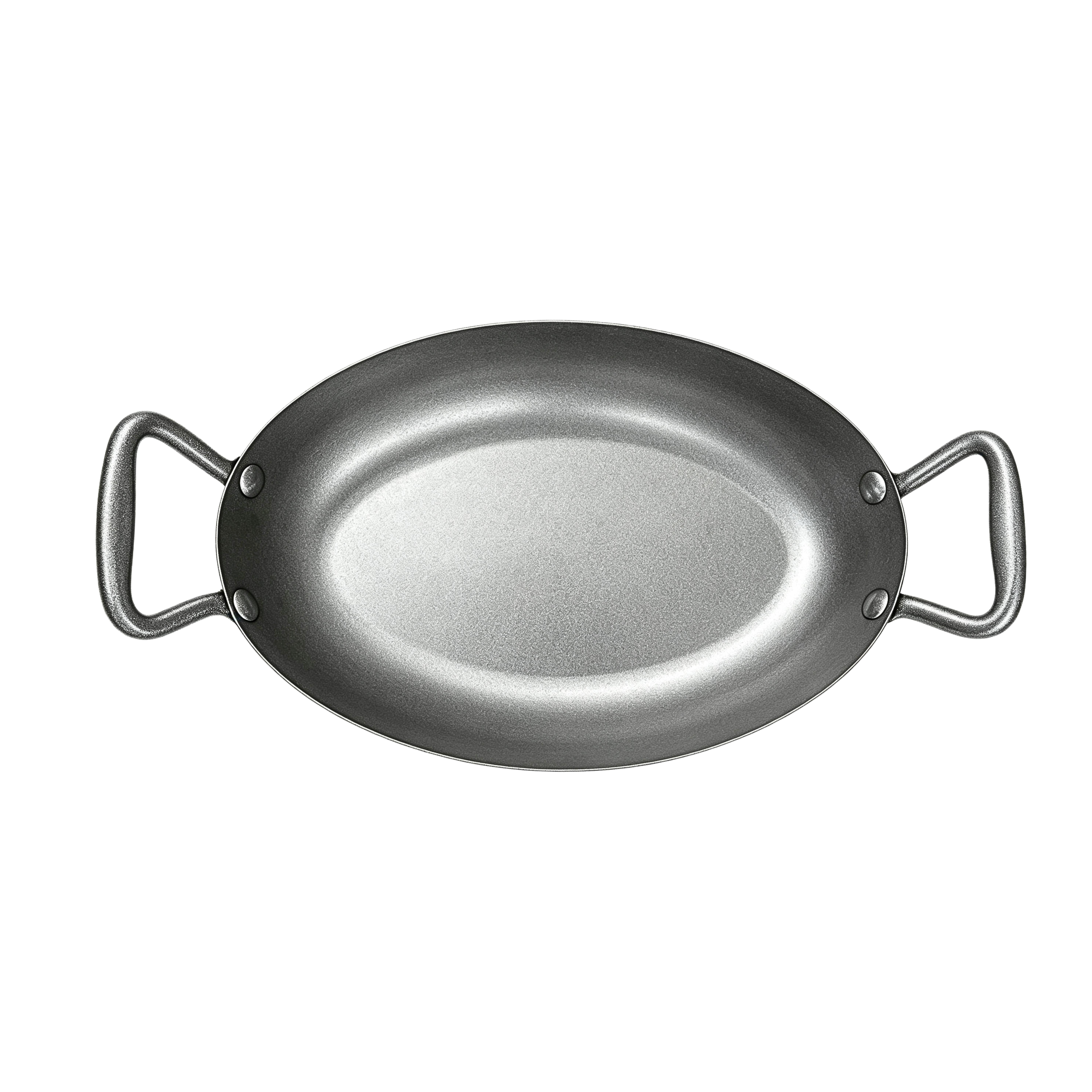 Сковорода овальная с 2 ручками Antique Metal 280x180 мм h 40 мм, нерж. сталь Casa di Fortuna