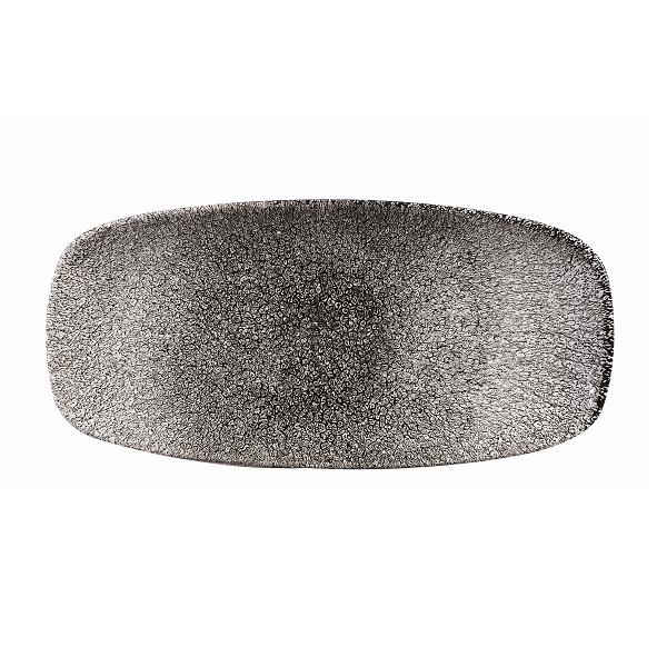 Блюдо прямоугольное CHEFS без борта Studio Prints Raku 269х127мм Quartz Black Churchill RKBQXO101