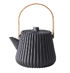 Чайник с ситом "Пекое"; керамика, металл; 0,55л; D=125, H=120 мм; черный REVOL 653593