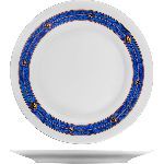 Тарелка «Астрал» мелкая;стекло;D=200,H=19мм;белый,синий Bormioli Rocco 400812 A