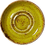 Блюдце «Крафт Эппл»; фарфор; D=110мм, H=13мм; желто-зел. Steelite 1211 0165