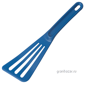 Лопатка кухонная перф. «Экзогласс»; пластик; H=2.5,L=30,B=9см; голуб. MATFER 112421