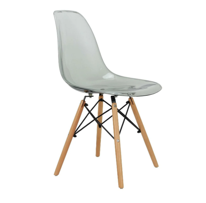 Стул Eames прозрачный серый