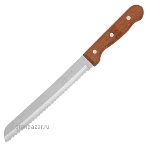 Нож д/хлеба; сталь,дерево; L=32/19см; металлич.,коричнев. Tramontina 22317/008