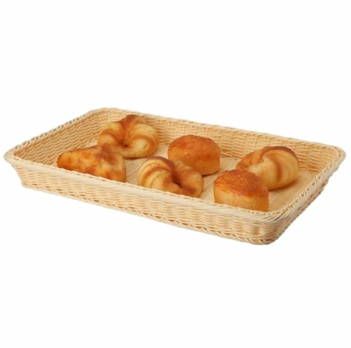 Подставка плетеная для выпечки 530*325*65 мм бежевая, ротанг P.L. Proff Cuisine
