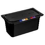 Гастроемкость 1/3 h=150 мм 325*176 мм 5,5 л п/п черная с крышкой MGprof /1/12/