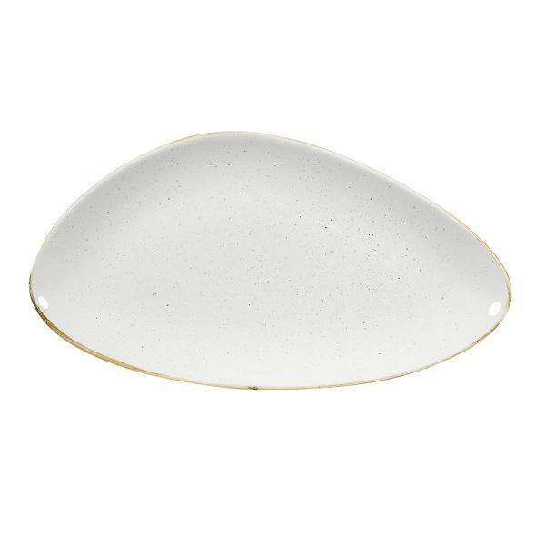 Блюдо треугольное CHEFS без борта Stonecast 355х188мм Barley White Churchill SWHSTC351