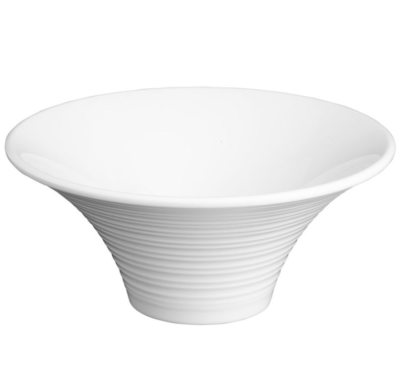 Миска 1,5л d24см, меламин, Flower, цвет белый SERVEWELL H-2212
