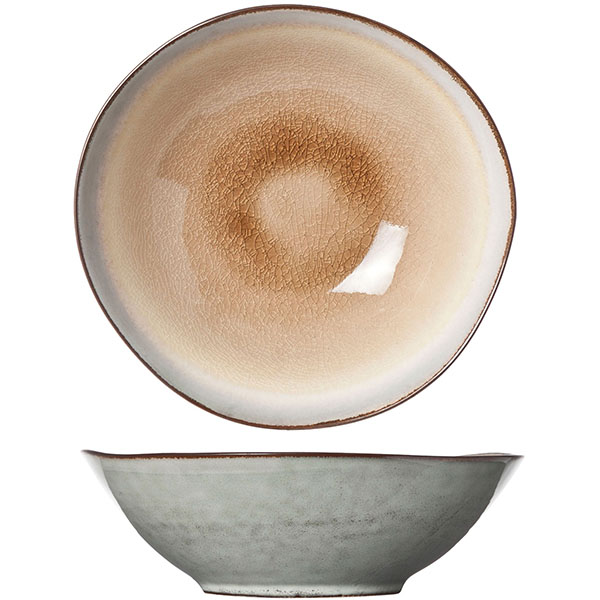 Салатник «Кастор» керамика D=195, H=55 мм коричнев., голуб. Cosy&Trendy 4870120