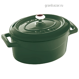 Горшок д/запекания с ручками; фарфор; 420мл; зелен. Paderno 44202V12