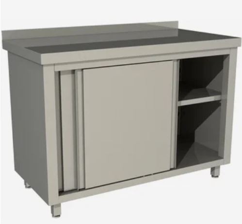 Стол производственный закрытый купе с бортом Restoinox СПЗК-10/7-Б