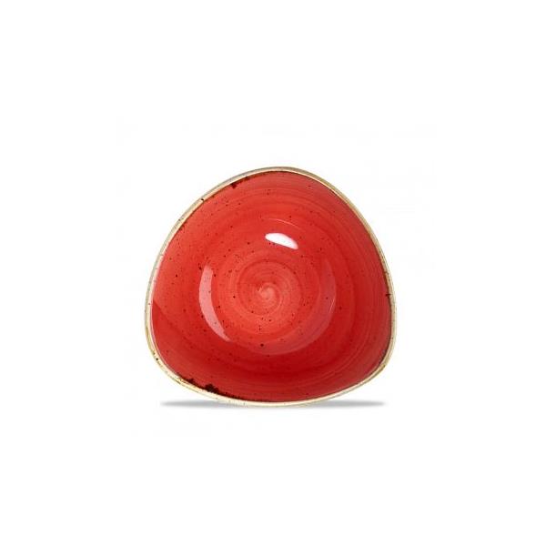 Салатник треугольный без борта Stonecast 0,60 л d235 мм Berry Red Churchill SBRSTRB91