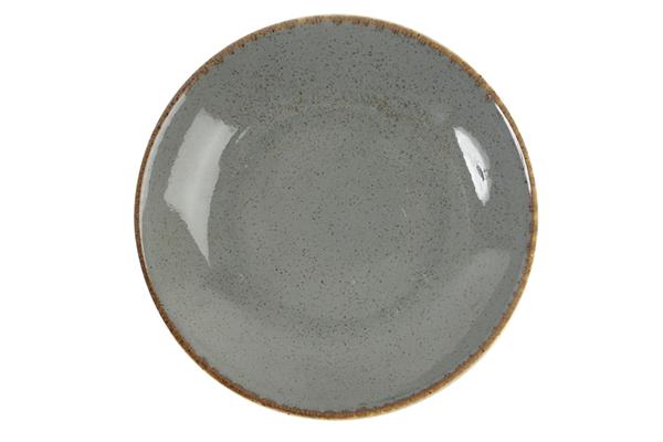 Тарелка глубокая без борта Seasons DARK GREY 210 мм фарфор Porland 197621 темно-серый