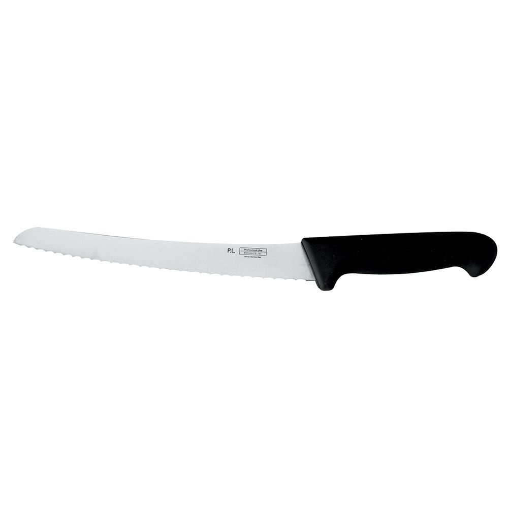 Нож PRO-Line хлебный 250 мм, черная пластиковая ручка, P.L. Proff Cuisine KB-3855-250C-BK201-RE-PL