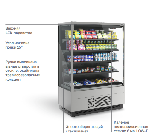 Холодильная горка гастрономическая Carboma FC 20-07 VM 1,3-1 LIGHT (версия 2.0)  RAL 7037