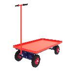 Тележка платформенная с поворотной осью ТПО 5 (г/п 450 кг, 1200x700 мм, колеса пневматичекие 250 мм)