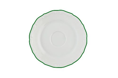 Блюдце MARIA GREEN 120 мм, кант зелёный Porland