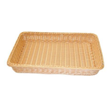 Подставка плетеная для выпечки 450х310х60 мм бежевая, ротанг, P.L. Proff Cuisine C04019