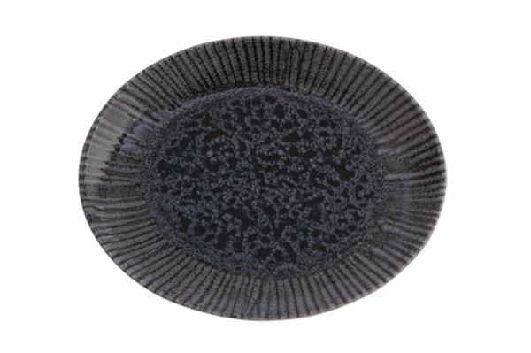 Блюдо овальное IRIS GREY фарфор, 260x190 мм, h 25 мм, серый Porland 112126 IRIS GREY