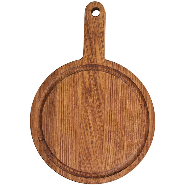 Доска для пиццы; дуб; D=250,H=25мм; коричнев. PPwood Q114O-05N