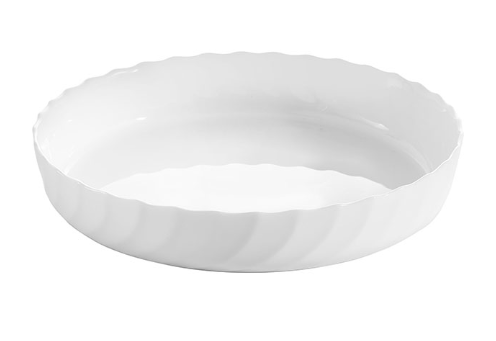 Форма для запекания SMART CUISINE ТРИАНОН 26см круглая стекло белая Luminarc P4021