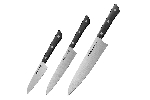 Набор ножей 3 в 1 "Samura HARAKIRI" 11, 23, 85, корроз.-стойкая сталь, ABS пластик Samura SHR-0220B/K