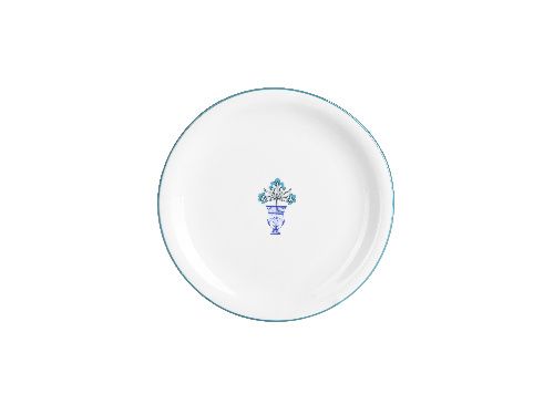 Тарелка мелкая Vaso Piccolo 180 мм, кант зеленый, Porland DS14