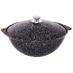 Казан Granit ultra original литой 6,0л для плова алюминиевая крышка Kukmara