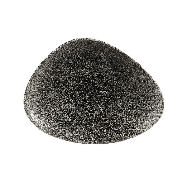 Блюдо треугольное CHEFS без борта Studio Prints Raku 200х150мм Quartz Black Churchill RKBQTC201